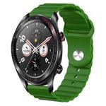 For Honor Watch Dream 22mm Corrugated Silicone Watch Band(Green)