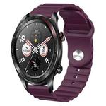 For Honor Watch Dream 22mm Corrugated Silicone Watch Band(Purple)