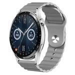 For Huawei Watch GT3 42mm 20mm Corrugated Silicone Watch Band(Grey)