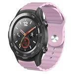 For Huawei Watch 2 20mm Corrugated Silicone Watch Band(Pink)