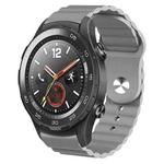 For Huawei Watch 2 20mm Corrugated Silicone Watch Band(Grey)
