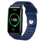 For Honor Watch ES 20mm Corrugated Silicone Watch Band(Blue)