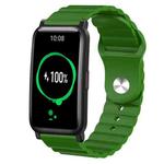 For Honor Watch ES 20mm Corrugated Silicone Watch Band(Green)