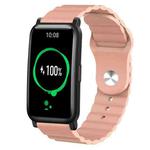 For Honor Watch ES 20mm Corrugated Silicone Watch Band(Sand Pink)