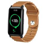 For Honor Watch ES 20mm Corrugated Silicone Watch Band(Brown)