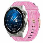 For Huawei Watch GT3 Pro 46mm 22mm Nylon Woven Watch Band(Pink)