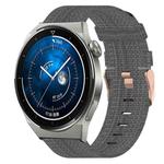 For Huawei Watch GT3 Pro 46mm 22mm Nylon Woven Watch Band(Dark Grey)