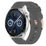 For Huawei Watch GT3 46mm 22mm Nylon Woven Watch Band(Dark Grey)