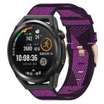For Huawei Watch GT Runner 22mm Nylon Woven Watch Band(Purple)