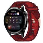 For Huawei Watch 3 22mm Nylon Woven Watch Band(Red)