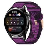 For Huawei Watch 3 22mm Nylon Woven Watch Band(Purple)