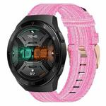 For Huawei Watch GT 2E 22mm Nylon Woven Watch Band(Pink)