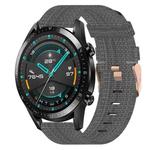 For Huawei GT2 46mm 22mm Nylon Woven Watch Band(Dark Grey)