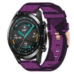 For Huawei GT2 46mm 22mm Nylon Woven Watch Band(Purple)