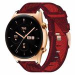 For Honor Watch GS 3 22mm Nylon Woven Watch Band(Red)