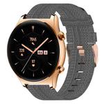 For Honor Watch GS 3 22mm Nylon Woven Watch Band(Dark Grey)
