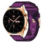 For Honor Watch GS 3 22mm Nylon Woven Watch Band(Purple)
