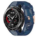 For Honor Watch GS Pro 22mm Nylon Woven Watch Band(Blue)