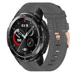 For Honor Watch GS Pro 22mm Nylon Woven Watch Band(Dark Grey)