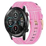 For Honor MagicWatch 2 46mm 22mm Nylon Woven Watch Band(Pink)