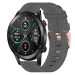 For Honor MagicWatch 2 46mm 22mm Nylon Woven Watch Band(Dark Grey)