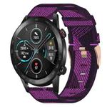 For Honor MagicWatch 2 46mm 22mm Nylon Woven Watch Band(Purple)