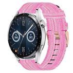 For Huawei Watch GT3 42mm 20mm Nylon Woven Watch Band(Pink)