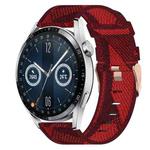 For Huawei Watch GT3 42mm 20mm Nylon Woven Watch Band(Red)