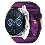 For Huawei Watch GT3 42mm 20mm Nylon Woven Watch Band(Purple)