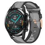 For Huawei Watch GT2 42mm 20mm Nylon Woven Watch Band(Grey)
