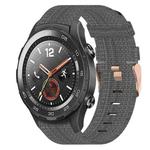 For Huawei Watch 2 20mm Nylon Woven Watch Band(Dark Grey)