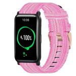 For Honor Watch ES 20mm Nylon Woven Watch Band(Pink)