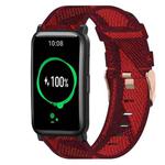 For Honor Watch ES 20mm Nylon Woven Watch Band(Red)