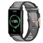 For Honor Watch ES 20mm Nylon Woven Watch Band(Grey)