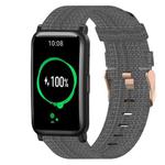 For Honor Watch ES 20mm Nylon Woven Watch Band(Dark Grey)