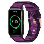 For Honor Watch ES 20mm Nylon Woven Watch Band(Purple)