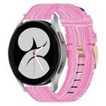 For Samsung Galaxy Watch 4 40mm 20mm Nylon Woven Watch Band(Pink)