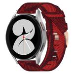 For Samsung Galaxy Watch 4 40mm 20mm Nylon Woven Watch Band(Red)