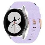 For Samsung Galaxy Watch 4 40mm 20mm Nylon Woven Watch Band(Light Purple)