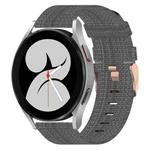 For Samsung Galaxy Watch 4 40mm 20mm Nylon Woven Watch Band(Dark Grey)