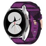 For Samsung Galaxy Watch 4 40mm 20mm Nylon Woven Watch Band(Purple)