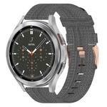 For Samsung  Galaxy Watch 4 Classic 46mm 20mm Nylon Woven Watch Band(Dark Grey)