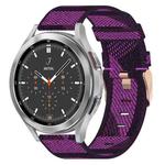 For Samsung  Galaxy Watch 4 Classic 46mm 20mm Nylon Woven Watch Band(Purple)