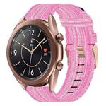 For Samsung Galaxy Watch 3 41mm 20mm Nylon Woven Watch Band(Pink)