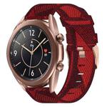 For Samsung Galaxy Watch 3 41mm 20mm Nylon Woven Watch Band(Red)