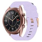 For Samsung Galaxy Watch 3 41mm 20mm Nylon Woven Watch Band(Light Purple)