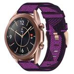 For Samsung Galaxy Watch 3 41mm 20mm Nylon Woven Watch Band(Purple)