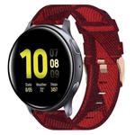 For Samsung Galaxy Watch Active 2 40mm 20mm Nylon Woven Watch Band(Red)