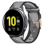 For Samsung Galaxy Watch Active 2 40mm 20mm Nylon Woven Watch Band(Grey)