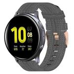 For Samsung Galaxy Watch Active 2 40mm 20mm Nylon Woven Watch Band(Dark Grey)